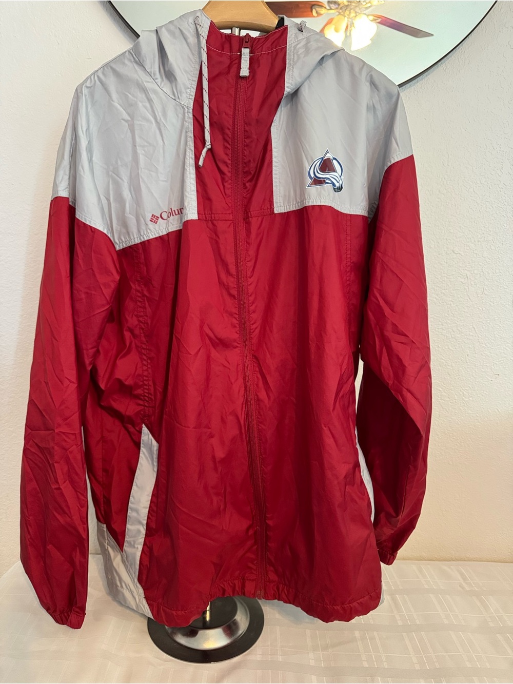 Full-Zip Windbreaker Jacket men’s Colorado avalanche large